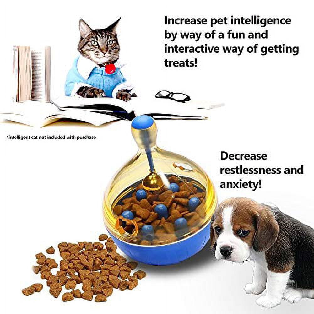 K-Cliffs Pet Slow Feeder Toy for Cat Dogs,  Blue, Plastic