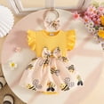 thumbnail image 2 of Gubotare Infant Girl Clothes Romper for Baby Girl One-Piece Shorts Jumpsuit Summer Outfit & Dress for Infants 0 3 6 9 12 18 24 Months (Yellow,12-18 Months), 2 of 5