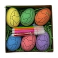 thumbnail image 2 of Easter DIY Decorating Egg Kit with 6 Paintable Eggs & Markers, Easter Craft Supplies, Easter Egg Hunt Accessories, Spring Home Decor, 2 of 6