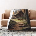 thumbnail image 2 of Deer Woodland Fleece Blanket, Warm Soft Throw for Bedroom Sofa and Office, Perfect Gift for Men Women and Nature Lovers, 2 of 6