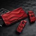 thumbnail image 3 of POBUDS Switch Skin | Sticker Wrap Vinyl Decal | Set Compatible with Nintendo Switch ( Switch Standard, Red Wave), 3 of 5