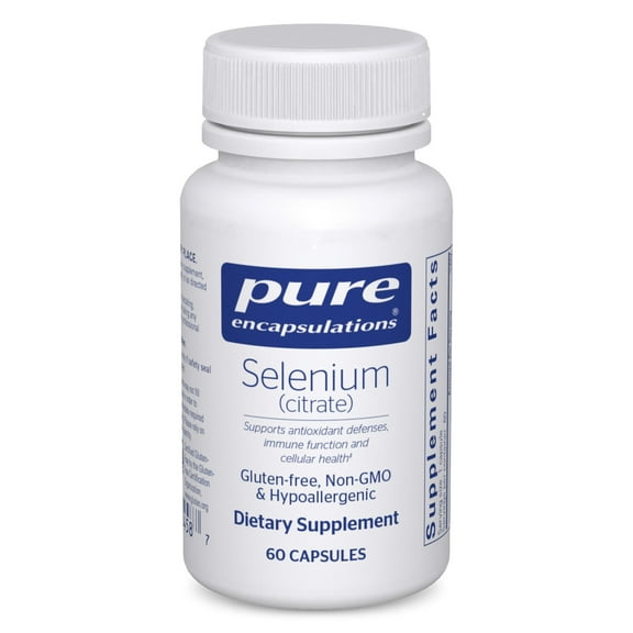 Pure Encapsulations Selenium (Citrate) - For Immune System Support & Cellular Health - Antioxidant Supplement - Supports Blood Flow* - Gluten Free & Vegan - 60 Capsules