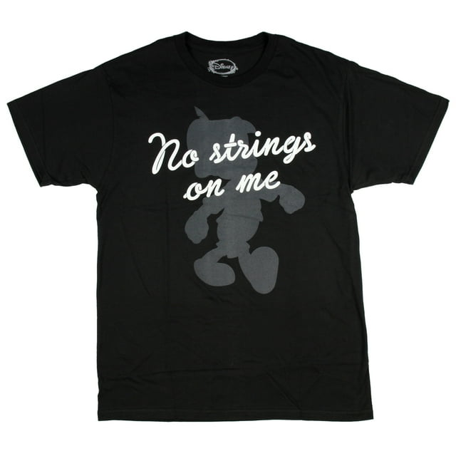 Disney Pinocchio Shirt Men's No Strings Attached Cartoon Movie Puppet Tee XS