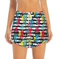 thumbnail image 2 of Balery Trendy Colorful Pineapples 1 Pantalones cortos deportivos para mujer con forro y dos bolsillos, elásticos, para entrenamiento, gimnasio, yoga-Small, 2 of 7