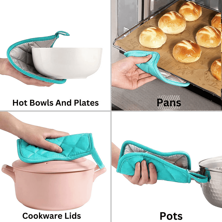 Pot Holders 7 Square Solid Color (Pack of 6) - Teal Blue - Pot Holders For  Kitchen