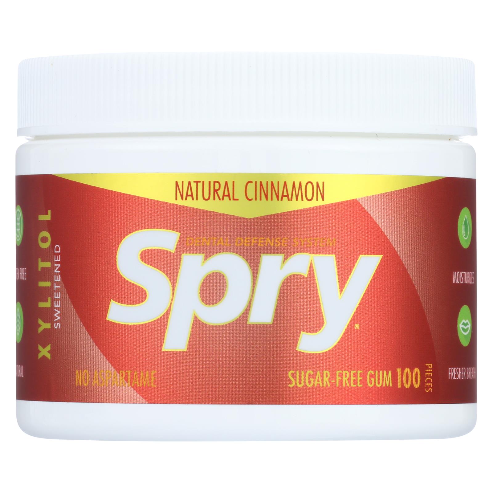 Spry Chewing Gum Xylitol Cinnamon 100 count 1 each