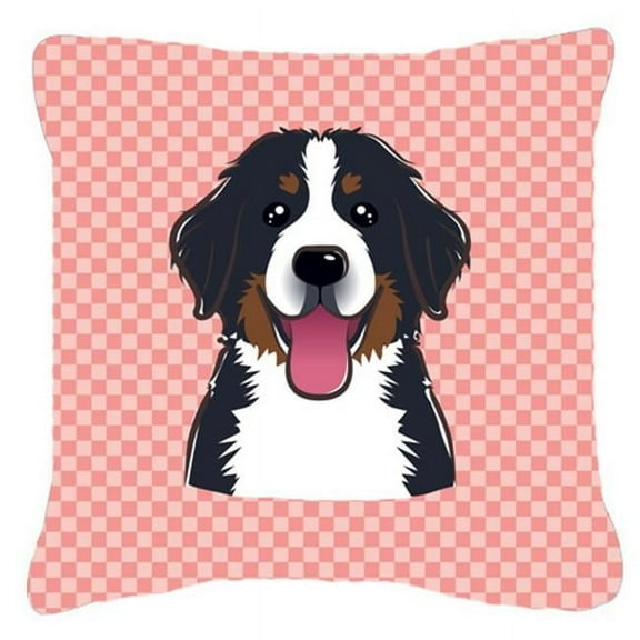 Dog Face Checkerboard Design Fabric Decorative Pillow