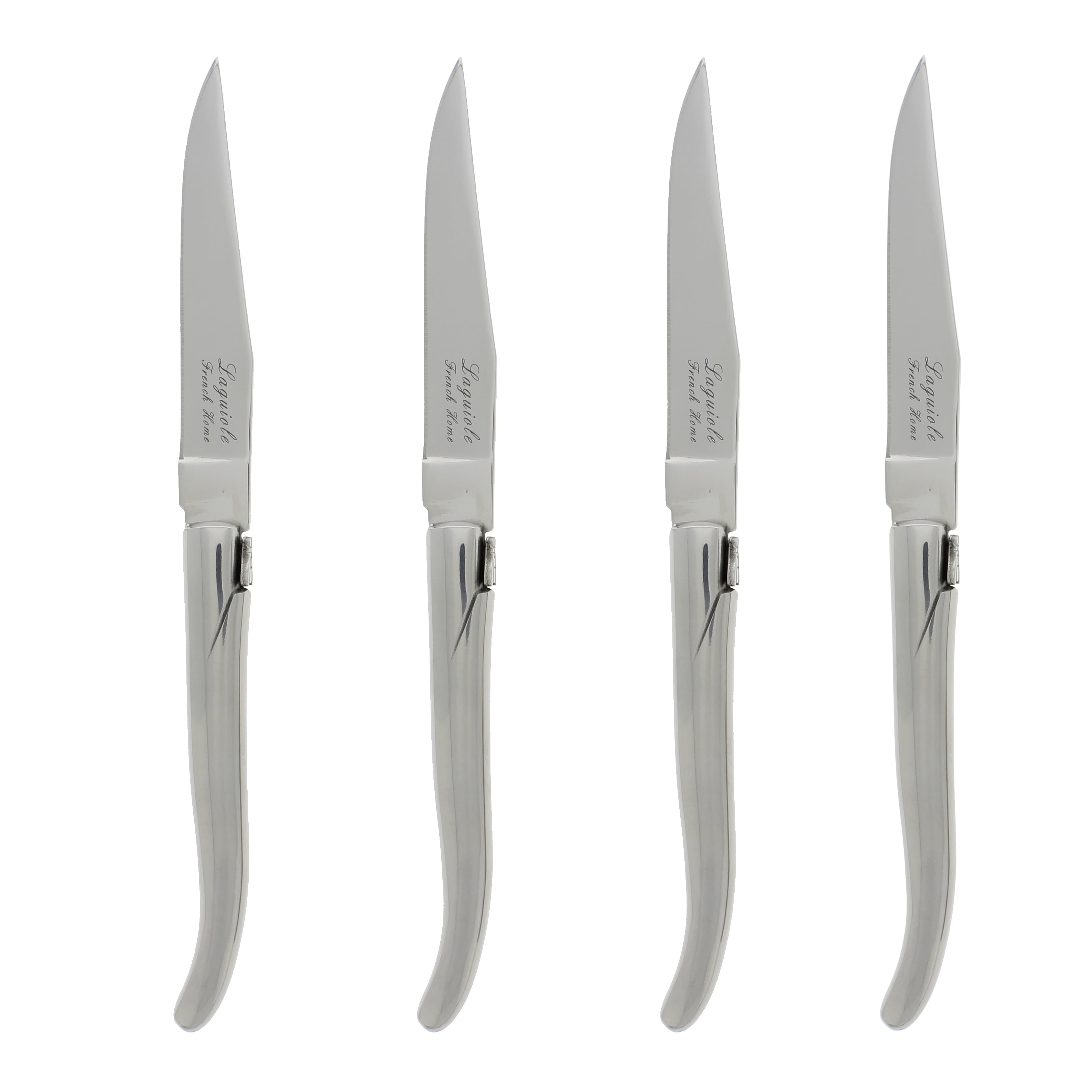French Home Set of 4 Laguiole Connoisseur Stainless Steel Steak Knives