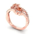 thumbnail image 2 of Halo Engagement Ring for Women - 0.48ct Simulated Red Diamond in 14K Rose Gold Promise Ring, 2 of 6