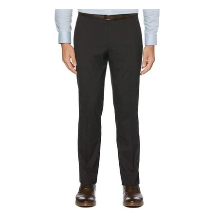 Perry Ellis Portfolio Mens Plaid Slim Fit Dress Pants