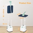 thumbnail image 5 of Advwin 2000W Garment Steamer for Clothes Standing, 10 Steam Levels, 2.7L Water Tank, Commercial and Household Use (Green), 5 of 9