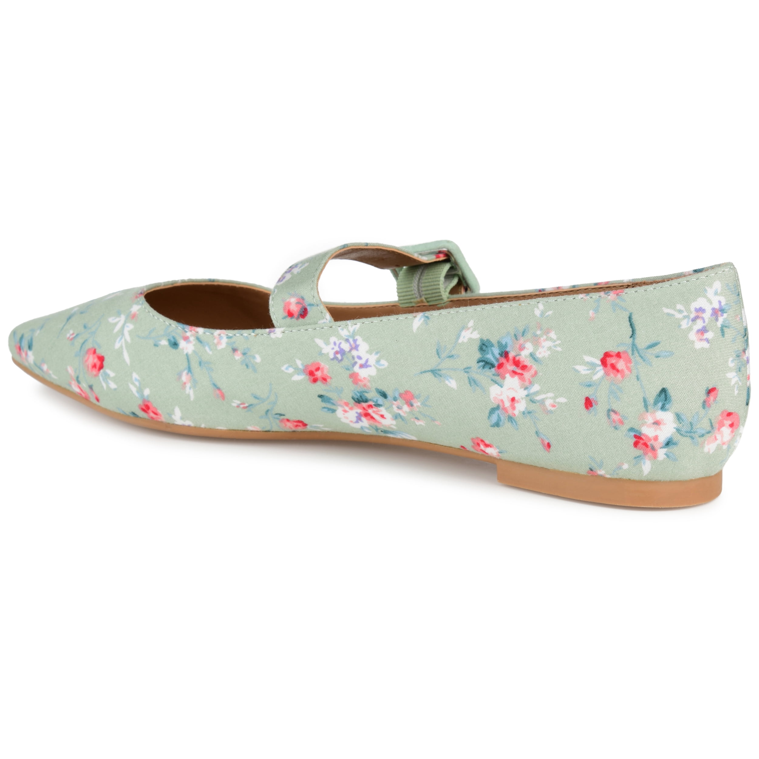 Journee Womens Karissa Buckle Pointed Toe Mary Jane Dress Flats