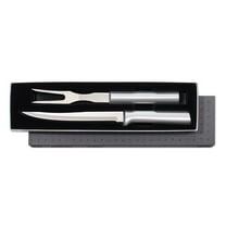 Rada Cutlery Carving Knife Set – Stainless Steel 2-Piece Carving Set With Stainless Steel Black Resin Handles