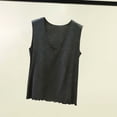 thumbnail image 2 of ZVNAΖH Women's Plus Size Modal Tank Top, V-Neck Ruffle Hem Sleeveless Summer Layering Tops Undershirt, M-5XL, 2 of 5