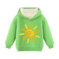 thumbnail image 2 of SGFCWSX Girls Fleece Lined Sweatshirt Kids Oversized Hoodie Casual Graphic Pullover Tops Green Size 2 Years, 2 of 7