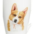 thumbnail image 4 of Pet Portrait White Porcelain Water Cup with Lid & Spoon - I Love Corgis, 4 of 7