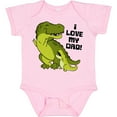 thumbnail image 3 of Inktastic I Love My Dad with Baby and Daddy Tyranasaurus Rex Boys or Girls Baby Bodysuit, 3 of 5