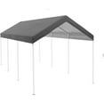 thumbnail image 7 of 10x20 Canopy Replacement Cover, Heavy Duty Carport Canopy, UV Resistant Car Tent Cover, Water Resistant Car Port Cover with Ball Bungee Cords, Dark Gray, Only Cover, 7 of 7