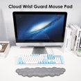 thumbnail image 2 of Cloud Keyboard Wrist Rest, Ergonomic Mouse Pad Set with Wrist Support, PU Leather Keyboard Mouse Pad Set with Anti-Slip Base for Typing Relief Zonewd, 2 of 5