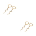 thumbnail image 2 of Minnieouse 2 pendientes colgantes irregulares, colgante de tuerca, joyería única, cobre de moda para fiesta, regalo de compromiso, decoración Oro 2Conjunto, 2 of 6