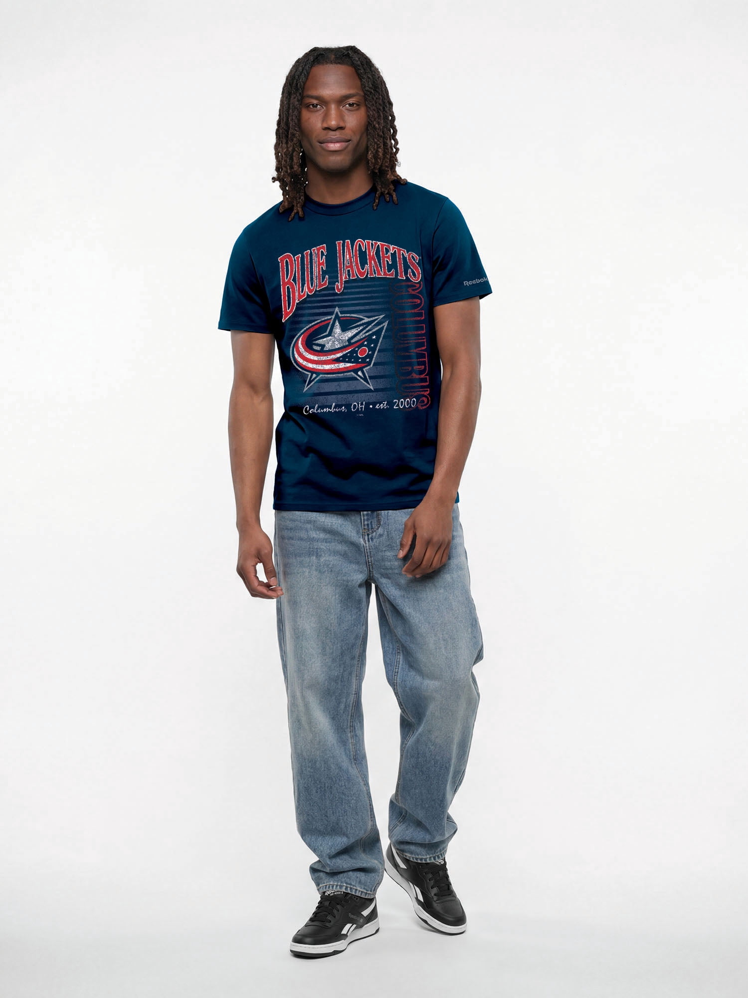 Columbus Blue Jackets Reebok Mens Crew Neck Short Sleeve T-Shirt