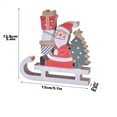 thumbnail image 3 of hengsof Wooden Santa Claus Sleigh & Socks Christmas Ornaments Desktop Window Decor for Home Shelves Tree Branches Festive Displays Perfect for Christmas, 3 of 4