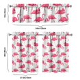 thumbnail image 6 of Kitchen Curtains 36 Inch Short - 3 Panel Set, Flamingo Tropical Bird Print, Rod Pocket Window Curtain, 100% Polyester for Hawaiian Summer Beach Decor, Easy Wash, 6 of 6