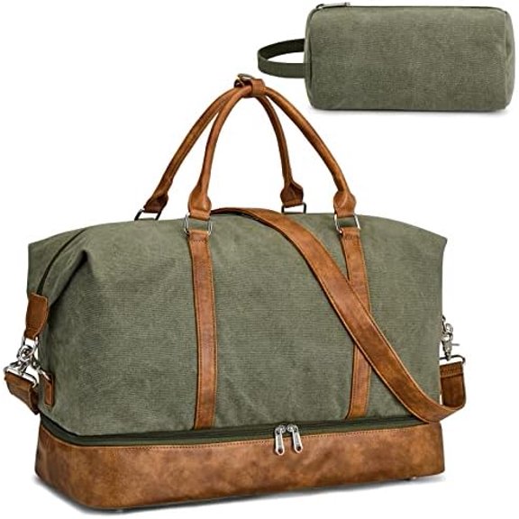 Weekender Bags for Women and Men Travel Duffel Bags with Shoe Compartment Overnight Carry on Duffle Tote Bag