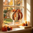 thumbnail image 5 of 1 Piece Pumpkin Shaped Wooden Hanging Sign, 2D Single Side Printed Pendant, Rustic Wall Door Decor for Halloween Thanksgiving Fall Holiday Home Party Decoration, 5 of 7
