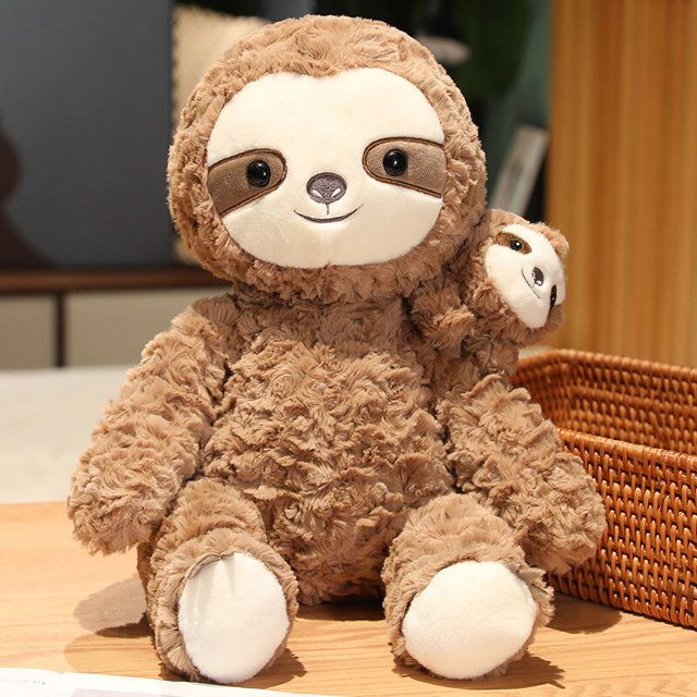 1 Uds., muñeco realista para mamá y bebé, pingüino perezoso, Panda, juguetes de peluche para niños, regalos encantadores para novia zhangmengya LED