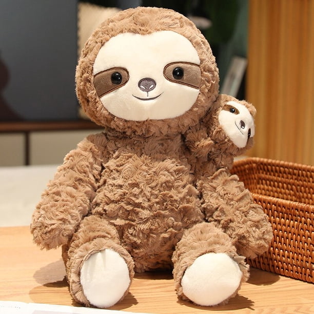 1 Uds., muñeco realista para mamá y bebé, pingüino perezoso, Panda, juguetes de peluche para niños, regalos encantadores para novia zhangmengya LED