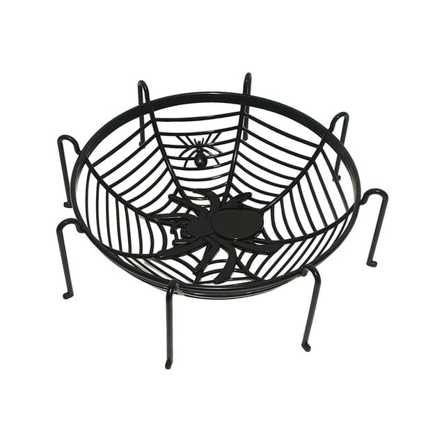 Organizador de verduras de Halloween, soporte para dulces, soporte para tazones, canasta, fruta de Halloween Negro