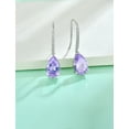thumbnail image 6 of VESITIM 8X12mm Solitaire Teardrop Hook Sterling Silver Solitaire June Birthstone Created Alexandrite Dangle Drop Earring for Women Jewelry Gift, 6 of 7