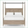 thumbnail image 2 of Queen Canopy Bedroom Set with Dresser, Nightstand & Door Chest | Sand Finish | Casual Transitional | USB Ports | Solid Wood+MDF | Canopy Beds, 2 of 24