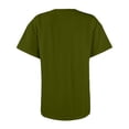 thumbnail image 6 of YMNXA Women'S T Shirts Short Sleeved Solid Color Button Fashion Comfortable Soft Top For Daily Wear Army Green L, 6 of 6