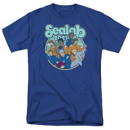 Sealab 2021 Gangs All Here S/S Adult 18/1 T-Shirt Royal Blue