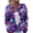 Dark Purple, variant on Halloween Cardigan Sweaters for Women Knit Pumpkin Ghost Print Button Down Trendy Outfits Funny Glow Print Costume Holiday Cardigan Purple 3XL