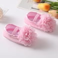 thumbnail image 5 of 2pcs/Set Newborn Baby Girl Princess Mary Jane Shoes Toddler Infant Wedding Dress Flat Shoes with Free Headband, 5 of 7
