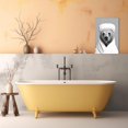 thumbnail image 2 of ZHONGYUTONG Funny Bathroom Wall Art Cute Bear Wearing Bathrobe Poster Black White Animal Canvas Prints for Rustic Toilet Restroom Framed (16.00" x 24.00"), 2 of 6