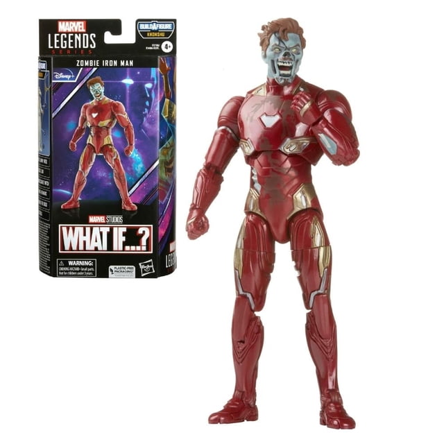 Figura Iron Man Zombi Hasbro Marvel Legends Series 6 Pulgadas Rojo