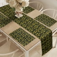 thumbnail image 2 of Ambesonne Summer Table Runner & Placemats, Flowering Sunflowers Garden, Placemat 4 pcs + Runner 12"x90", Earth Yellow and Black, 2 of 2