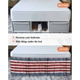 thumbnail image 7 of 4th of July Wrap Around Bed Skirts for Queen Bed 18" Drop,Bed Skirt with Adjustable Elastic Belt Dust Ruffle Bed Valance for Bedroom Hotel Luxury Independence Day Blue Star Red Stripe Bed Frame Cover, 7 of 7