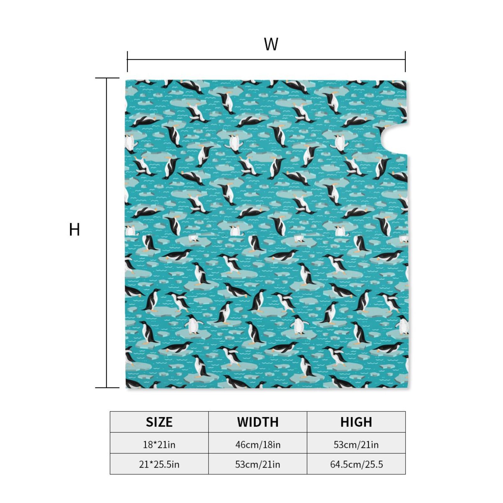 Logiee Penguins On The Ice In The Sea Print Post Letter Box Wrap Decor, Mailbox Cover Suitable for Standard Mailbox and Large Size Mailbox,Outdoor Yard Decoration-25.5x21 in