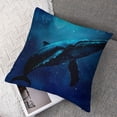 thumbnail image 7 of Pillow cover, starry whale pillowcase, Patio sofa decoration garden cushion cover, polyester decorative set, ocean 1 set of 2, various sizes, 7 of 7