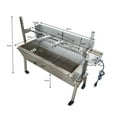 thumbnail image 2 of Charcoal Spit Rotisserie Roaster Grill Trolley Stainless Steel Grill Pig Lamb Roast BBQ Grill, 2 of 9