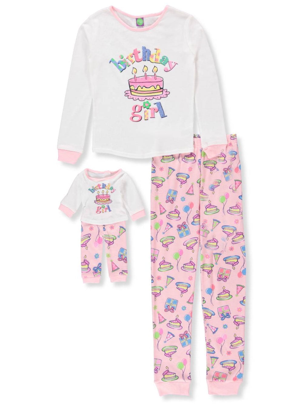 Girls' 2Piece Pajama Set with Doll Outfit