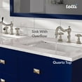 thumbnail image 3 of Totti Artemis 48" Blue Transitional Double Sink Bathroom Vanity w/ White Carrara Style Man-Made Stone Top, 3 of 7