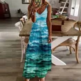 thumbnail image 2 of Lovely Ocean Sea Waves Sleeveless Dress Women's suit dress korean women Dress, 2 of 5