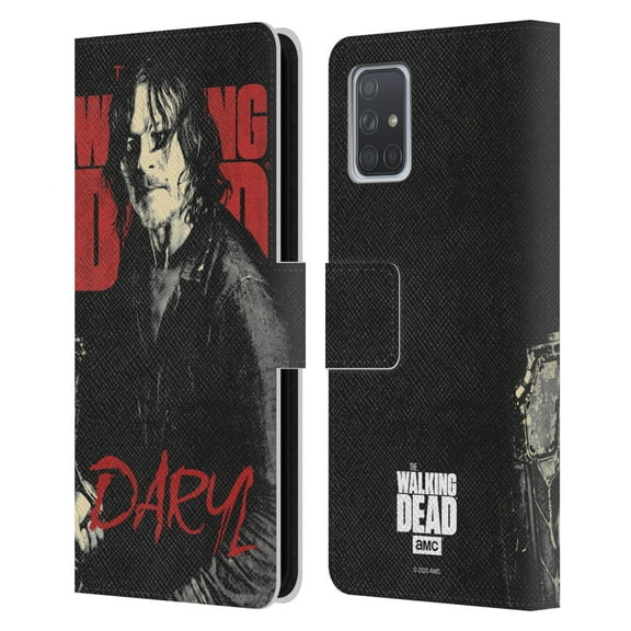 Head Case Designs Officially Licensed AMC The Walking Dead Season 10 Character Portraits Daryl Leather Book Wallet Case Cover Compatible with Samsung Galaxy A71 (2019)