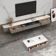 thumbnail image 3 of Entertainment Center Tv Brackets Stand Luxury Display Cabinet Media Tv Unit Stand Monitor Bench Mobilier Living Room Furnitures My Lux Decor Round, 3 of 14